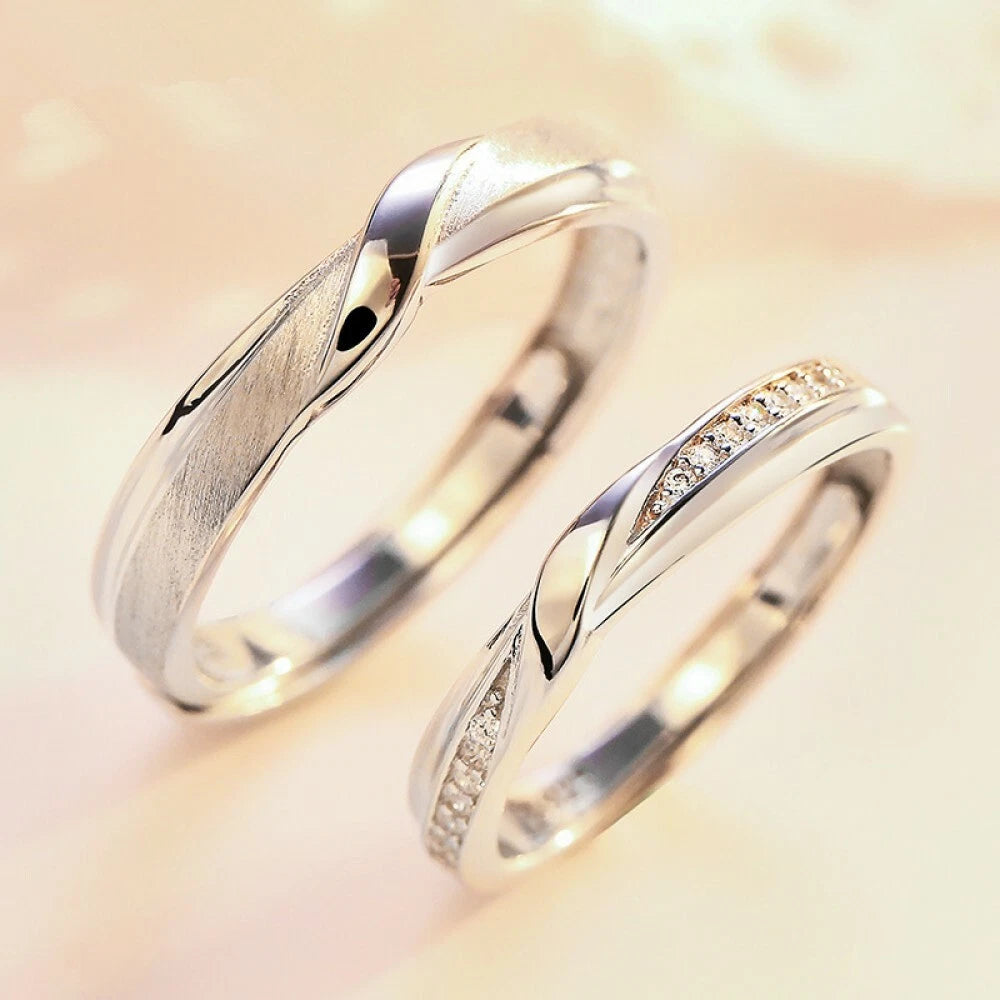 Knot Promise Ring For Couples Infinity love In 925 Sterling Silver For Wedding